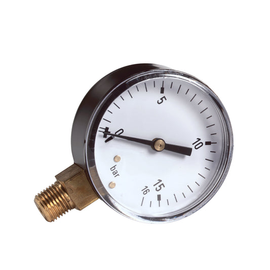 Bourdon tube pressure gauge with bottom connection, dry version, 0 - 6 bar