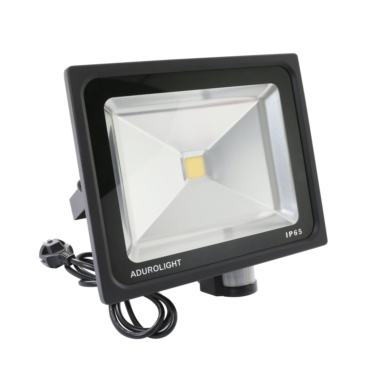 Adurolight® Premium Quality Line LED floodlight with sensor, Firmio Sensory, 50 W, 4000 K