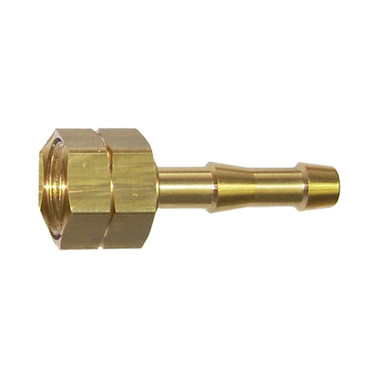 Hasmi hose nipple with 3/8" nut, 3/8" L connection, brass