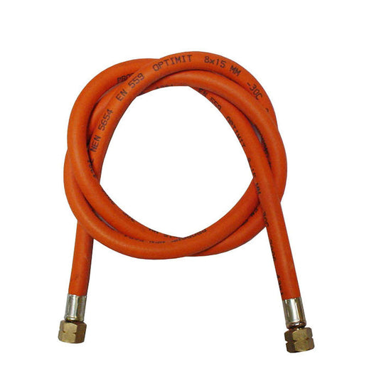 Hasmi propane hose, EN559, length 5 m, fitted, 3/8" anticlockwise x 3/8" anticlockwise