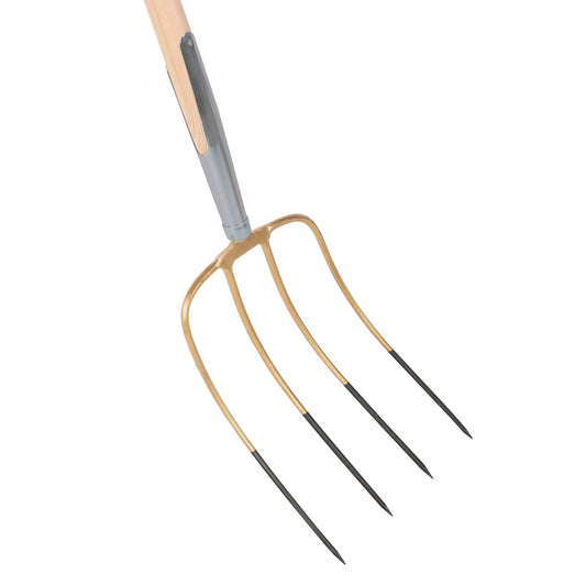 Talen Tools manure fork, 4 tines, pin connection, handle length 85 cm, T-handle