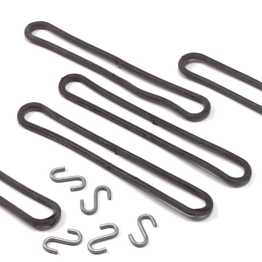 Tension rubber, with hook, bag of 5 pieces