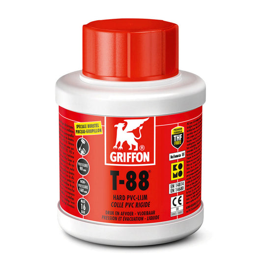 Griffon rigid PVC adhesive, T-88, 250 ml can