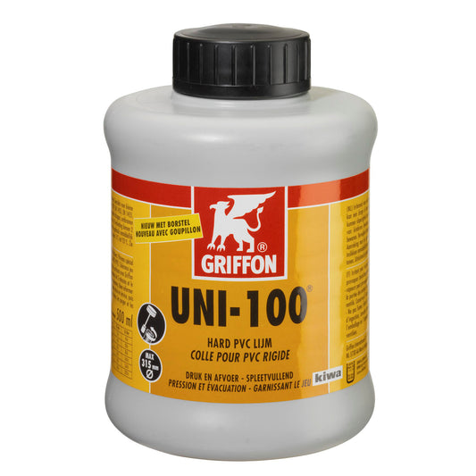 Griffon rigid PVC glue, Uni-100, 500 ml can