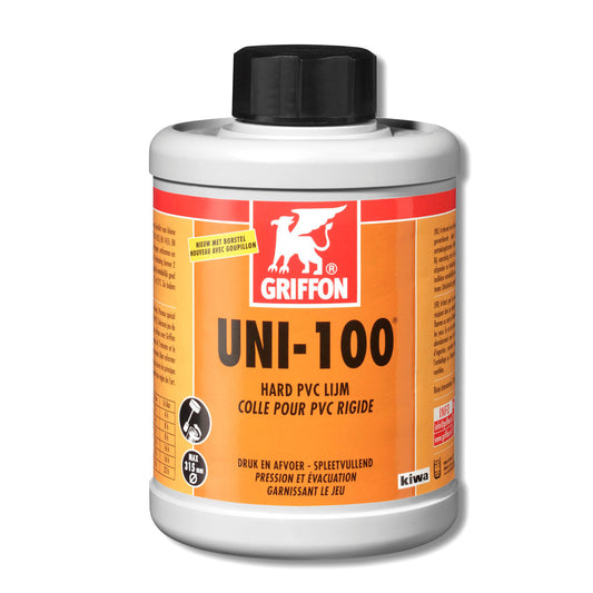Griffon rigid PVC glue, Uni-100, 1000 ml can