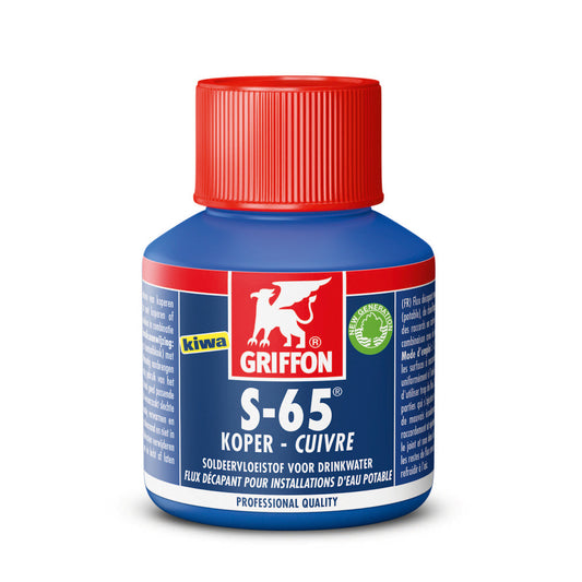 Griffon soldering flux, S-65, Kiwa, bottle 80 ml