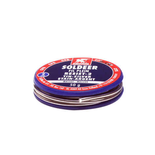 Griffon solder, lead-free, Resist-2, 97/3, tin/silver, for drinking water, coil of 50 gram