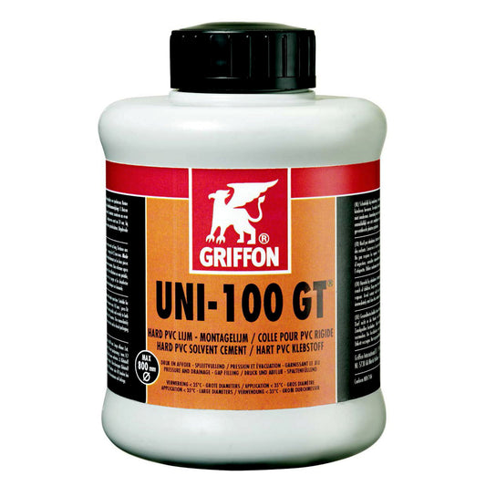 Griffon rigid PVC adhesive, Uni-100 GT, bottle 1000 ml