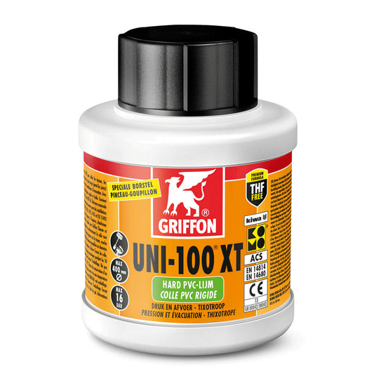 Griffon hard PVC glue, Uni-100 XT, 250 ml can