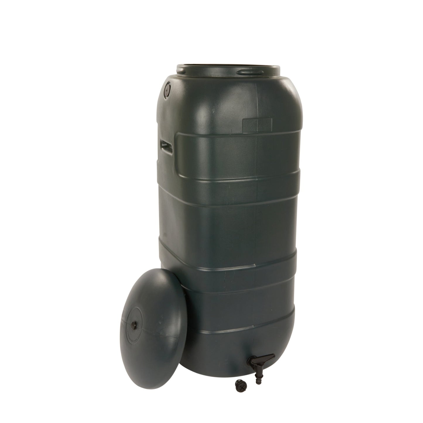 BeGreen mini rain barrel, PE, dark green, 100 litres, incl. black stand and tap