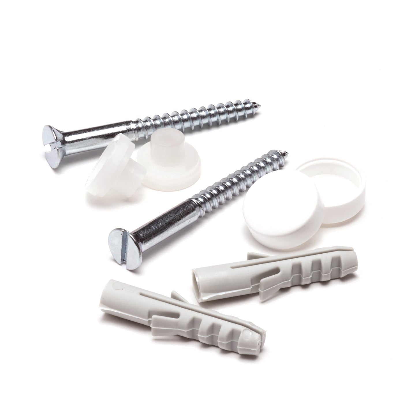 Fischer mounting screws for shelf and toilet bowl, white, 5.5 x 60 mm